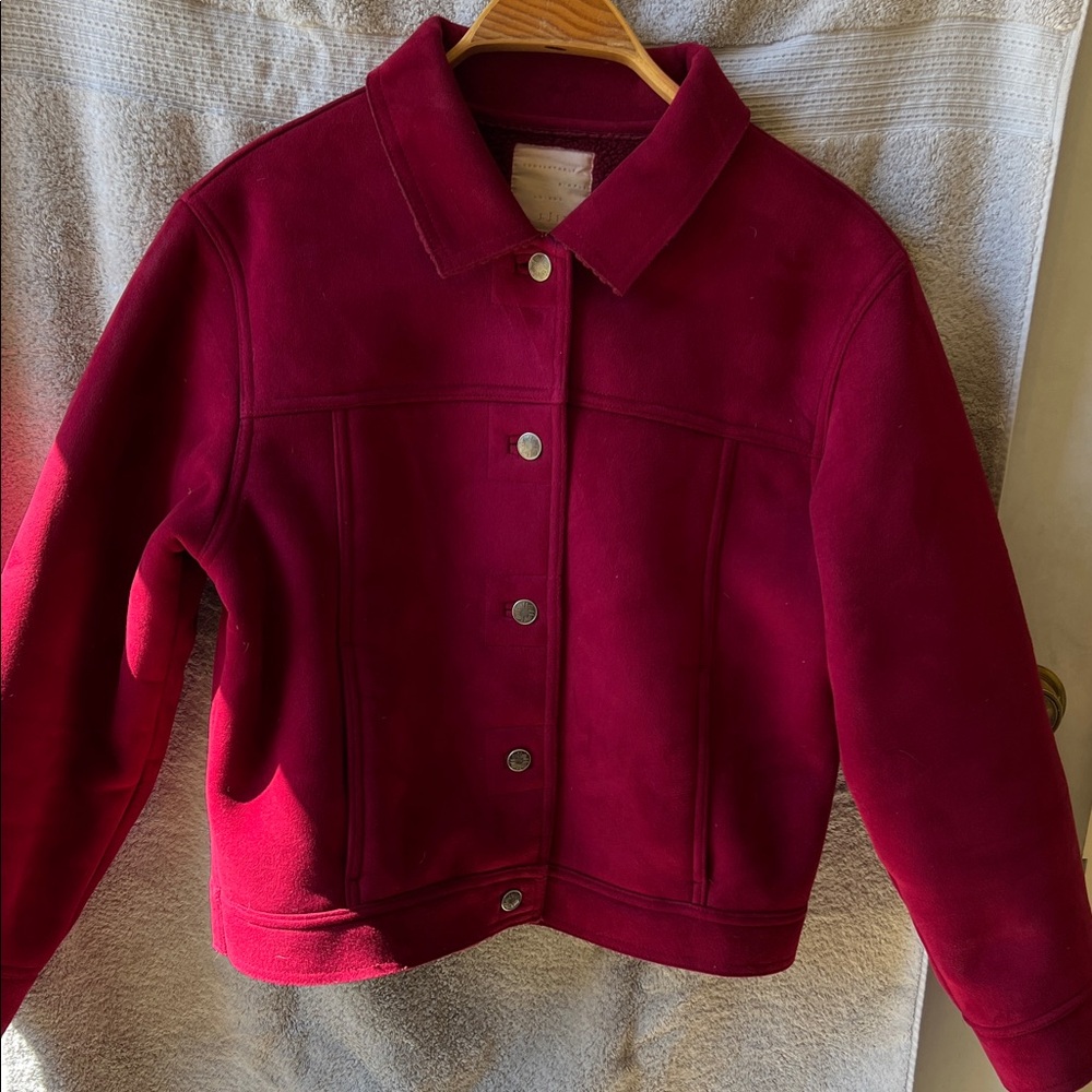 J. Jill Textured Red Jacket size small